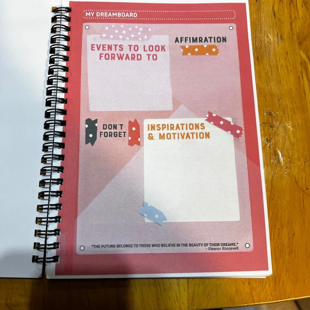 Weight Loss Journal for Women Pink Motivational 12 Week Tracker